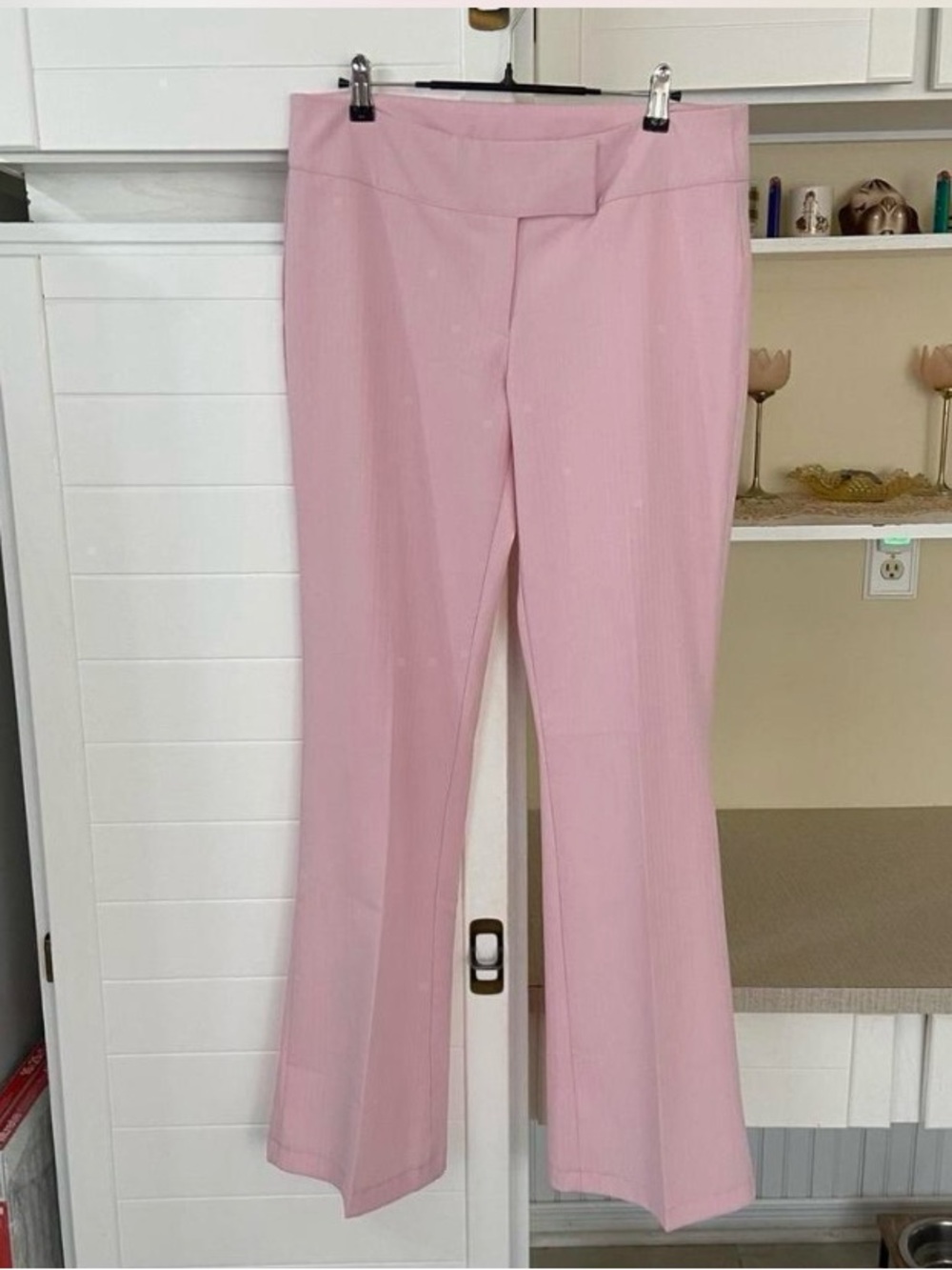 Vintage Baby Pink Pinstriped Dress Pants